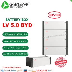 แบตเตอรี่โซล่าเซลล์ Lithium BYD Battery Box LV 5.0 (5Kwh)
